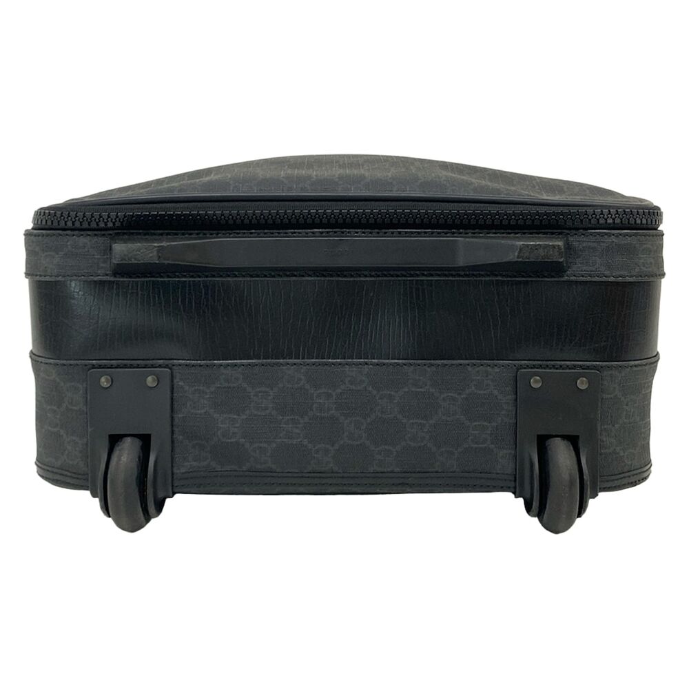 Gucci GG Supreme Suitcase 170668 Black Dark Gray PVC Leather - Picture 5 of 15